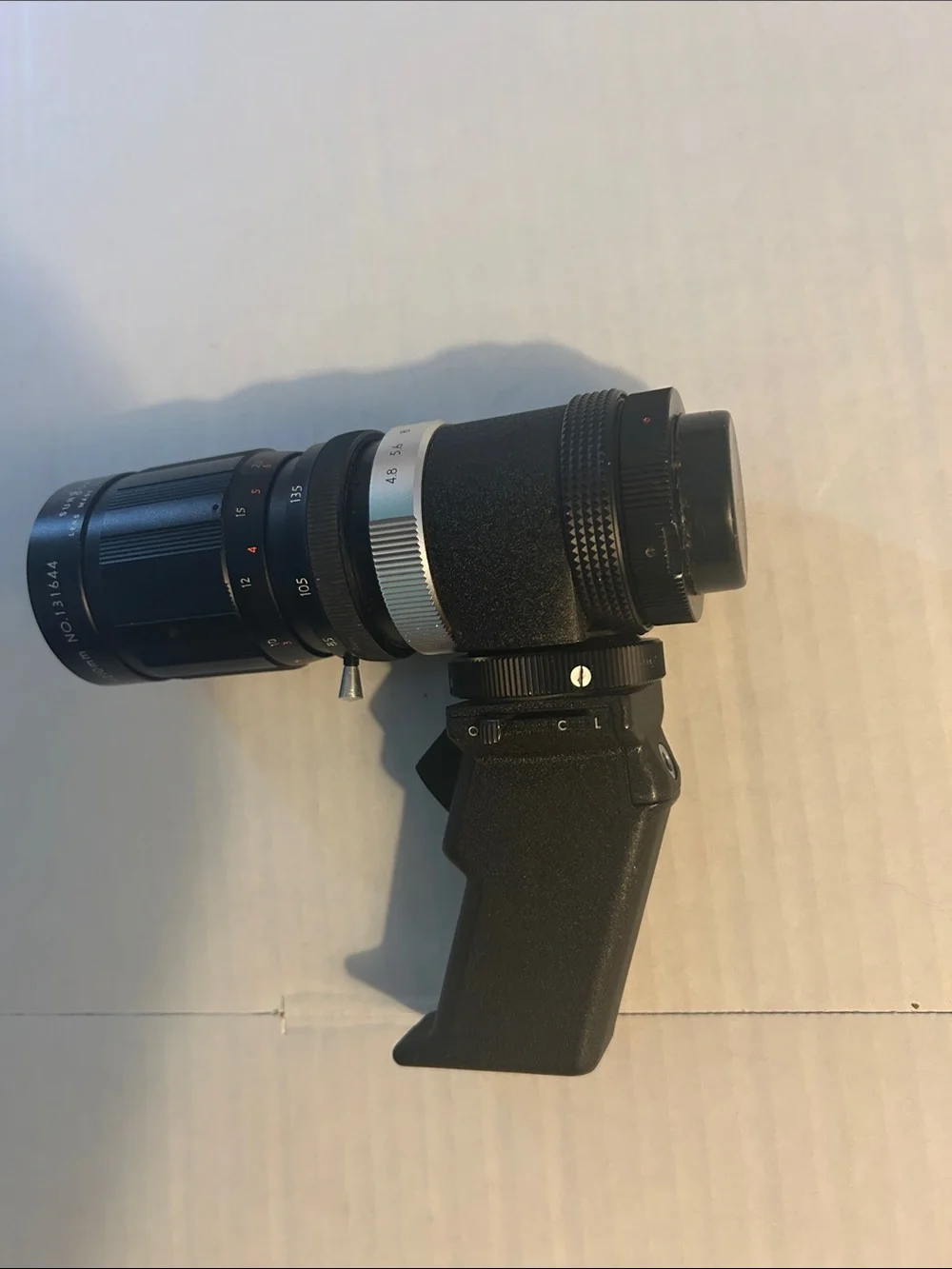 Vintage Black Camera Lens with Grip